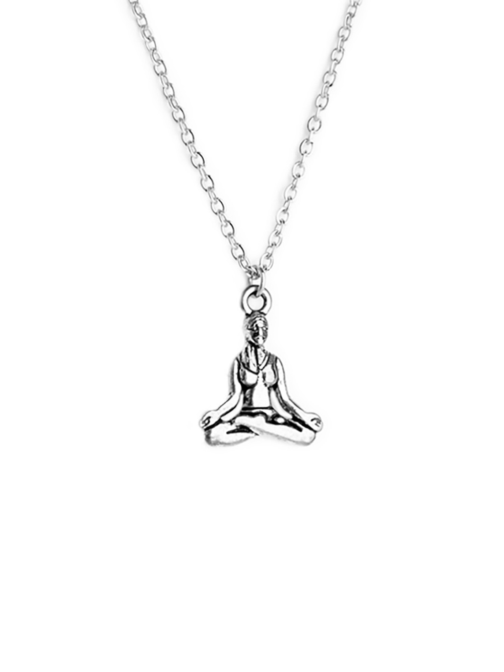 Yoga Necklace Meditation Pendant Stainless Steel Chain